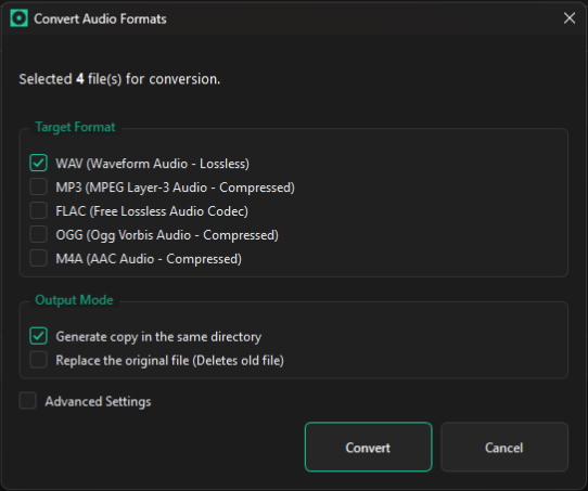 Audio Converter Screenshot